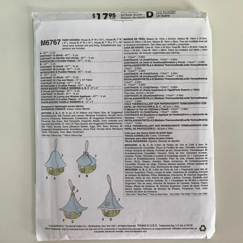 McCall’s M6767 Sewing Pattern - Picture 3 of 3